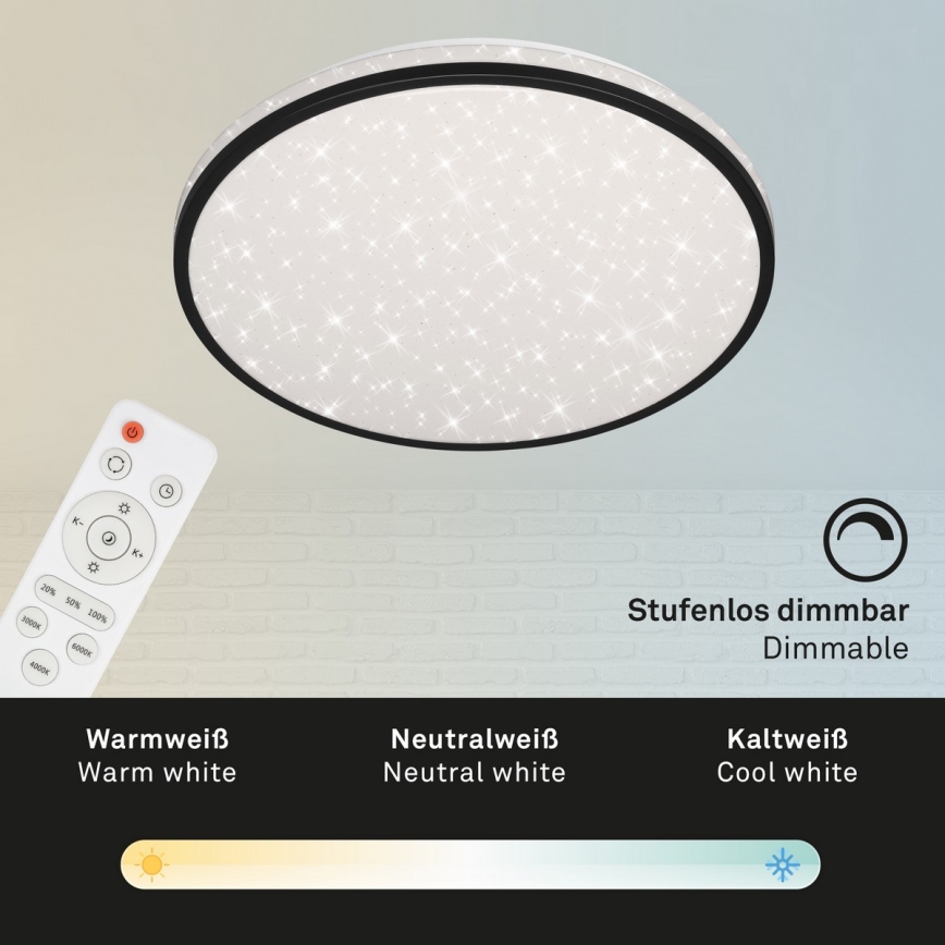 Brilo - LED Dimmable φωτιστικό οροφής STARRY SKY LED/24W/230V 3000-6000K + τηλεχειριστήριο