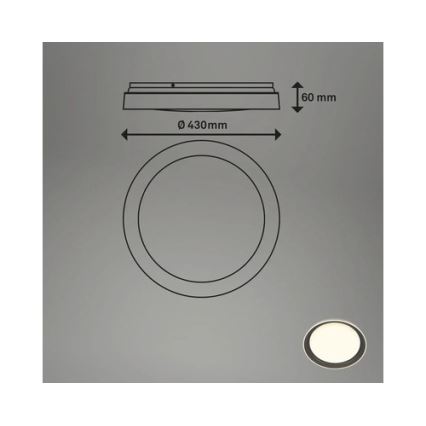 Brilo - LED φωτιστικό οροφής IJUS LED/24W/230V 3000K Ø 43 cm