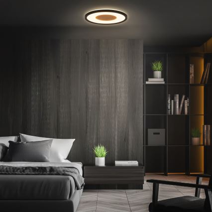 Brilo - LED φωτιστικό οροφής SUFIT WOOD LED/18W/230V 3000K Ø 29 εκ.