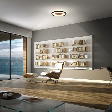 Brilo - LED φωτιστικό οροφής SUFIT WOOD LED/18W/230V 3000K Ø 29 εκ.