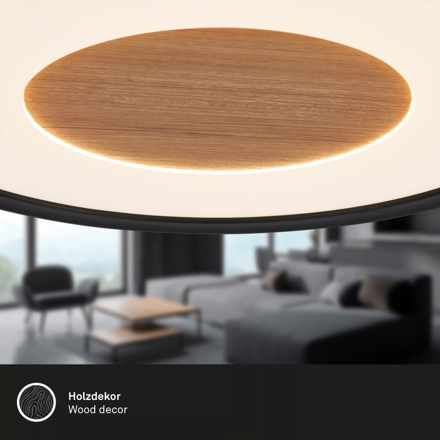 Brilo - LED φωτιστικό οροφής SUFIT WOOD LED/18W/230V 3000K Ø 29 εκ.
