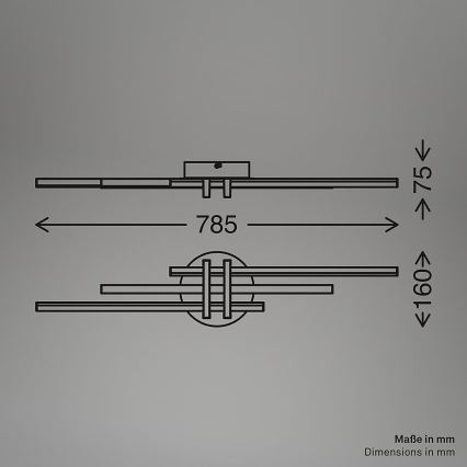 Brilo - LED φωτιστικό οροφής TINKA LED/21W/230V 3000K σε απόχρωση χαλκού