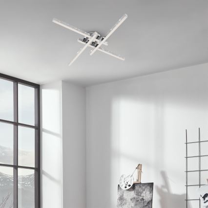 Brilo - LED Πλαφονιέρα οροφής REY 4xLED/5W/230V γυαλιστερό χρώμιο