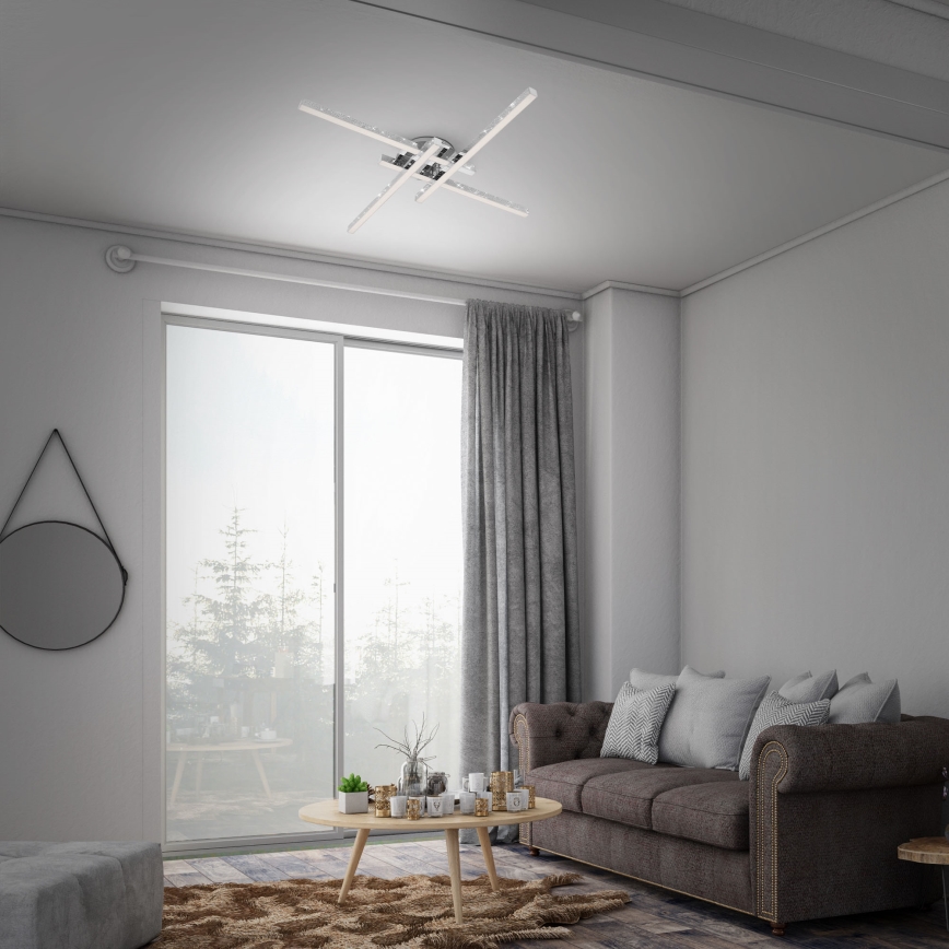 Brilo - LED Πλαφονιέρα οροφής REY 4xLED/5W/230V γυαλιστερό χρώμιο