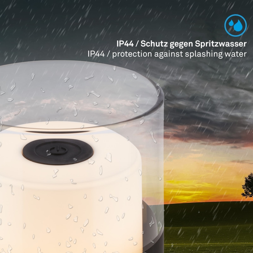 Brilo - LED Ρυθμιζόμενη εξωτερική επαναφορτιζόμενη επιτραπέζια λάμπα LILET LED/2W/5V IP44