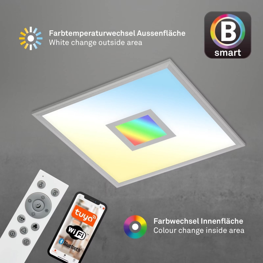 Brilo - LED RGB dimmable φωτιστικό οροφής CENTRO LED/24W/230V 2700-6500K Wi-Fi Tuya + τηλεχειριστήριο
