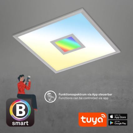 Brilo - LED RGB dimmable φωτιστικό οροφής CENTRO LED/24W/230V 2700-6500K Wi-Fi Tuya + τηλεχειριστήριο
