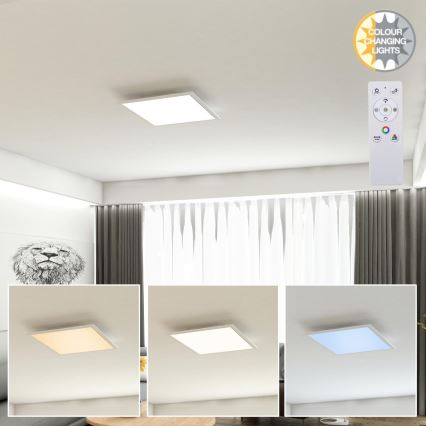 Brilo - LED RGB dimmable φωτιστικό οροφής COLOUR LED/15W/230V 3000-6500K + τηλεχειριστήριο