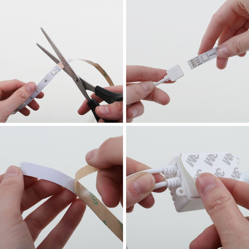 Brilo - LED RGB Dimmable ταινία 11,5m LED/24W/230V + τηλεχειριστήριο