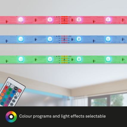 Brilo - LED RGB Dimmable ταινία 6,6m LED/6W/USB + τηλεχειριστήριο