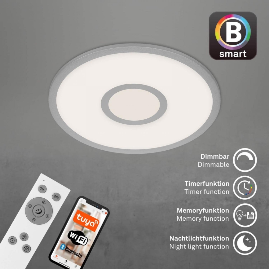 Brilo - LED RGB dimmable φωτιστικό οροφής CENTRO LED/24W/230V 2700-6500K Wi-Fi Tuya + τηλεχειριστήριο
