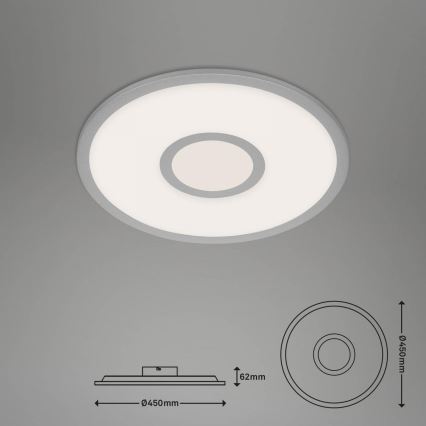 Brilo - LED RGB dimmable φωτιστικό οροφής CENTRO LED/24W/230V 2700-6500K Wi-Fi Tuya + τηλεχειριστήριο
