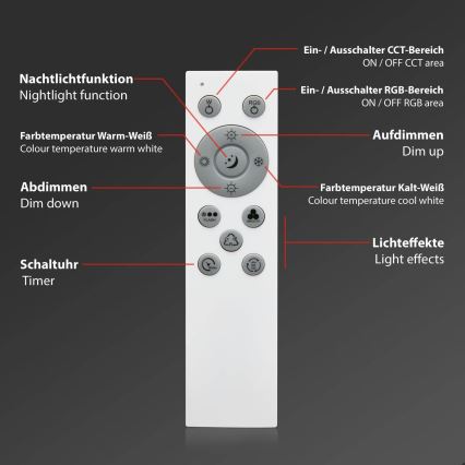 Brilo - LED RGB dimmable φωτιστικό οροφής CENTRO LED/24W/230V 2700-6500K Wi-Fi Tuya + τηλεχειριστήριο