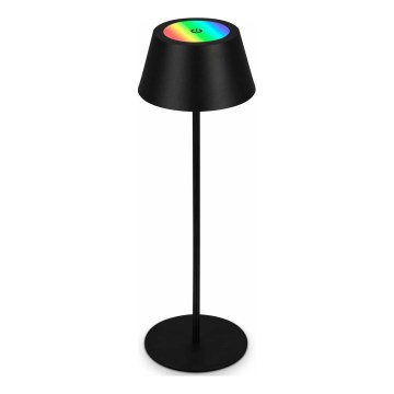 Brilo - LED RGB επαναφορτιζόμενη, ρυθμιζόμενης έντασης, εξωτερική επιτραπέζια λάμπα με έλεγχο αφής KIKI LED/2,6W/5V IP44 2600 mAh μαύρο