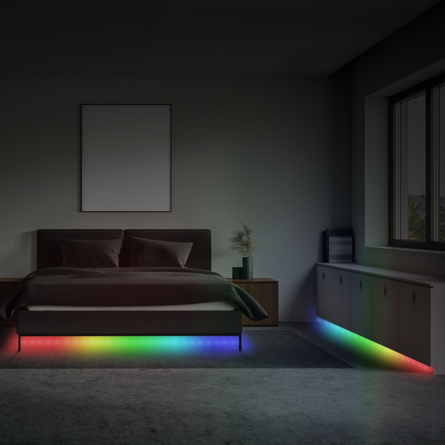 Brilo - Ρυθμιζόμενη λωρίδα LED RGBW MUSIC 6,65μ LED/18W/230V Wi-Fi Tuya + τηλεχειριστήριο