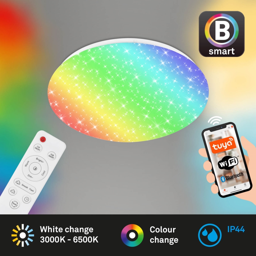 Brilo - LED RGBW Dimmable φωτιστικό μπάνιου LED/19W/230V 3000-6500K IP44 Wi-Fi Tuya + τηλεχειριστήριο