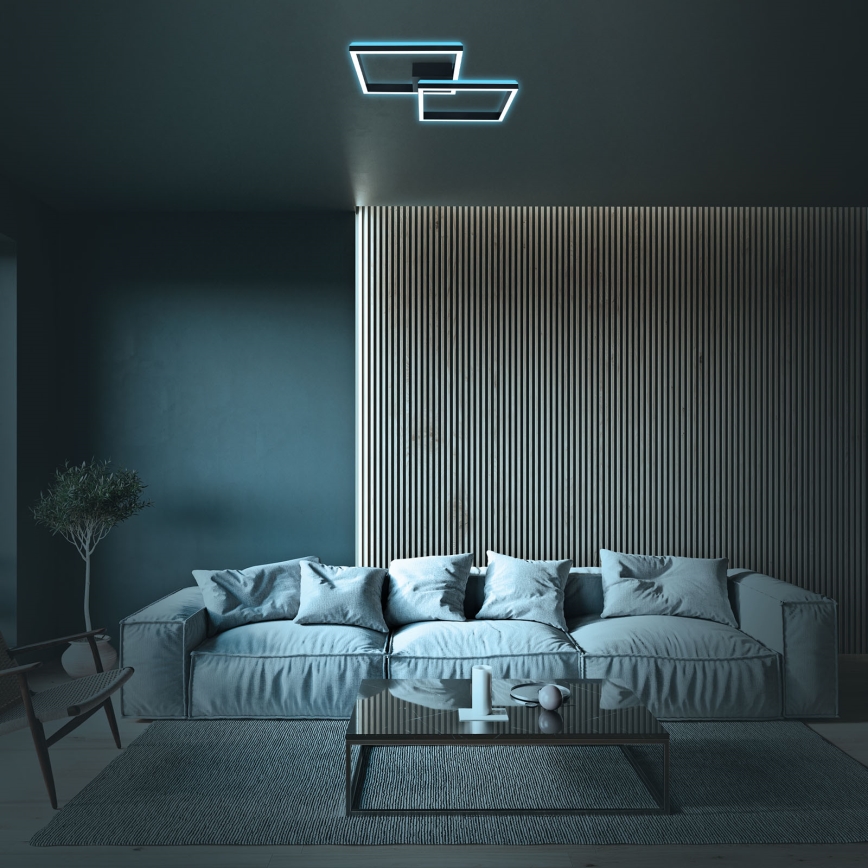 Brilo - LED RGBW  Πλαφονιέρα οροφής ντιμαριζόμενη FRAME 2xLED/17W/230V 2700-6500K + τηλεχειριστήριο