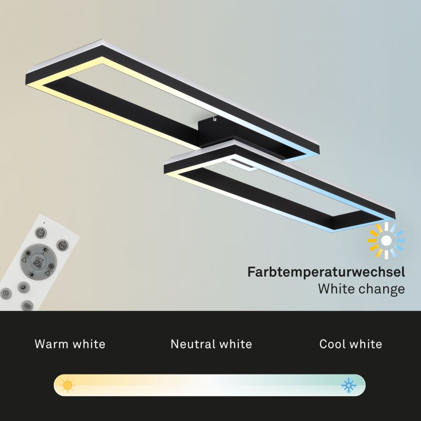 Brilo - LED RGBW Πλαφονιέρα οροφής ντιμαριζόμενη FRAME 2xLED/21W/230V 2700-6500K + τηλεχειριστήριο