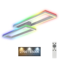 Brilo - LED RGBW  Πλαφονιέρα οροφής ντιμαριζόμενη FRAME 2xLED/21W/230V 2700-6500K + τηλεχειριστήριο