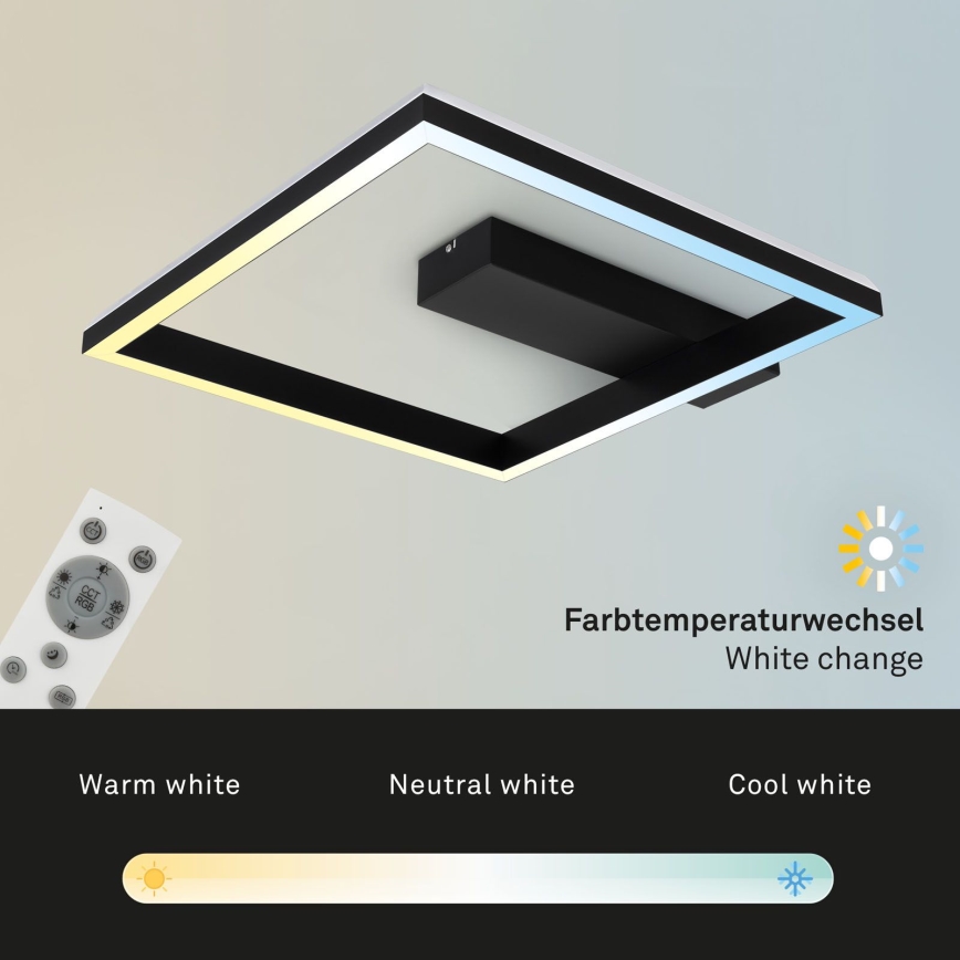 Brilo - LED RGBW  Πλαφονιέρα οροφής ντιμαριζόμενη FRAME LED/18W/230V 2700-6500K + τηλεχειριστήριο