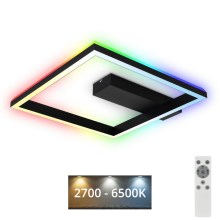 Brilo - LED RGBW  Πλαφονιέρα οροφής ντιμαριζόμενη FRAME LED/18W/230V 2700-6500K + τηλεχειριστήριο