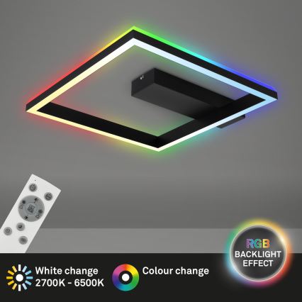 Brilo - LED RGBW Ρυθμιζόμενο φωτιστικό οροφής FRAME LED/18W/230V 2700-6500K + τηλεχειριστήριο