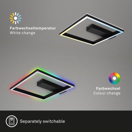 Brilo - LED RGBW Ρυθμιζόμενο φωτιστικό οροφής FRAME LED/18W/230V 2700-6500K + τηλεχειριστήριο