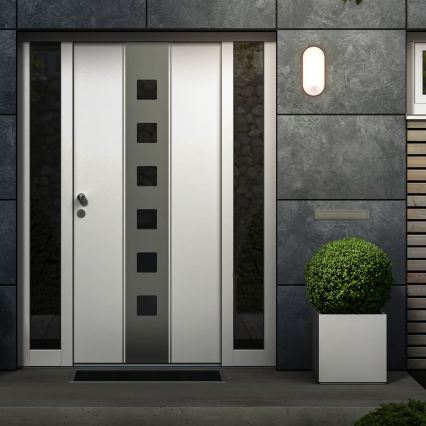 Brilo - Επιτοίχιο εξωτερικό φωτιστικό LED με αισθητήρα κίνησης και λυκόφωτος RUCH LED/12W/230V IP65 μαύρο