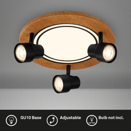 Brilo - LED Οροφιαίο φωτιστικό LED/12W/230V + 3xGU10/9W 3000K