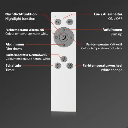 Brilo - LED πλαφονιέρα ντιμαριζόμενη LED/24,5W/230V 3000-6500K + τηλεχειριστήριο