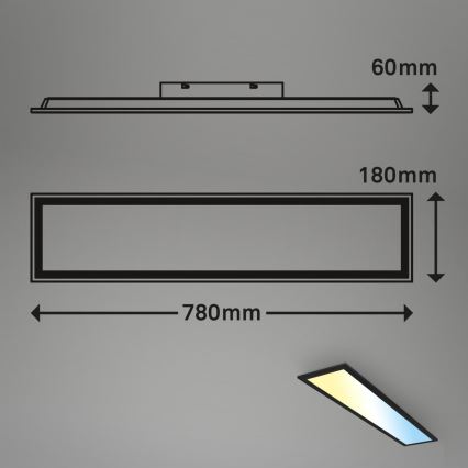 Brilo - LED πλαφονιέρα ντιμαριζόμενη LED/24,5W/230V 3000-6500K + τηλεχειριστήριο