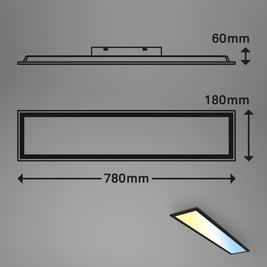 Brilo - LED πλαφονιέρα ντιμαριζόμενη LED/24,5W/230V 3000-6500K + τηλεχειριστήριο