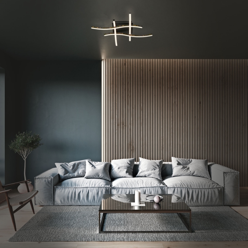 Brilo - LED Πλαφονιέρα οροφής REY 4xLED/6W/230V μαύρο