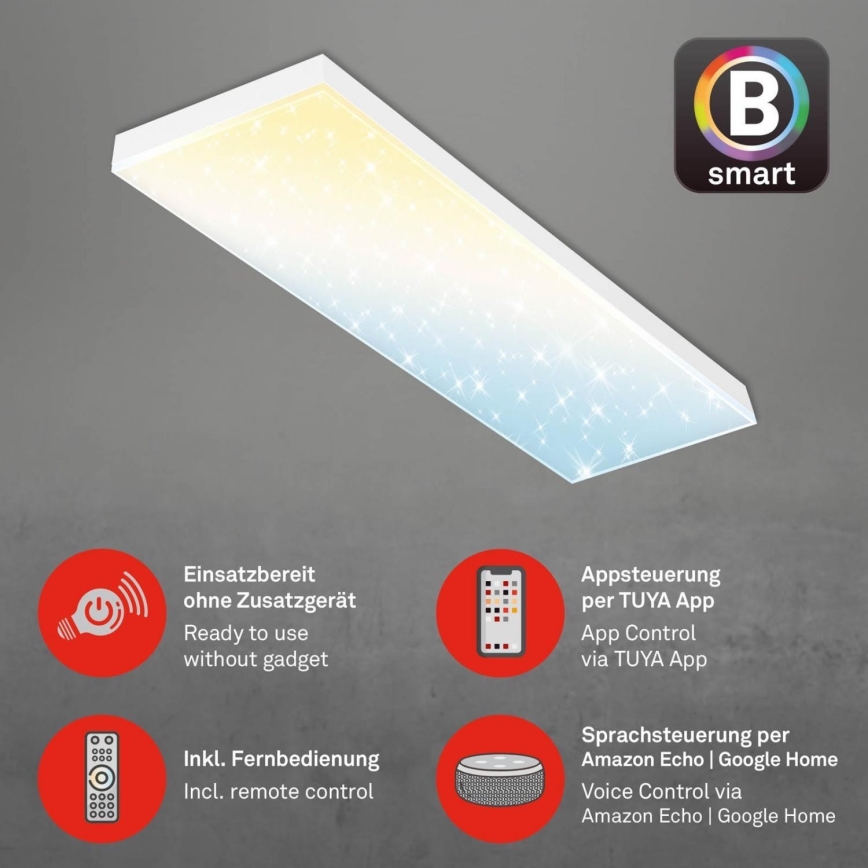 Brilo -LED Πλαφονιέρα οροφής ντιμαριζόμενηFRAMELESS LED/28W/230V 3000-6500K Wi-Fi Tuya + τηλεχειριστήριο
