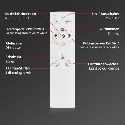 Brilo - LED Ρυθμιζόμενο φωτιστικό οροφής FRAME LED/50W/230V 2700-6500K 72,4x72,4cm μαύρο Wi-Fi Tuya + τηλεχειριστήριο