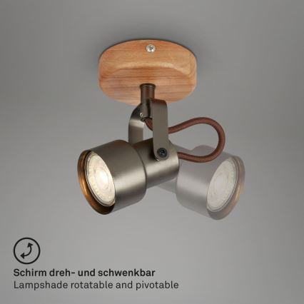 Brilo - LED σημειακό φωτιστικό TAHUN 1xGU10/5W/230V καφέ