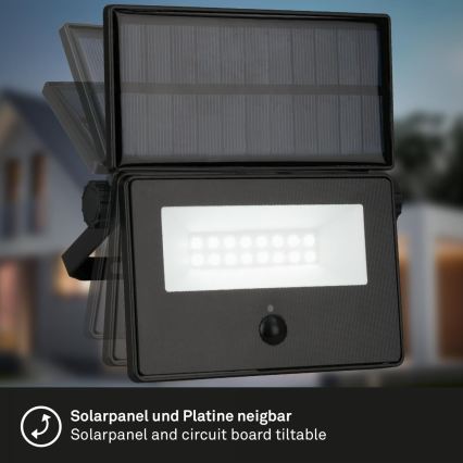 Brilo - Ηλιακός προβολέας LED με αισθητήρα LED/5W/5,5V IP54 1200 mAh