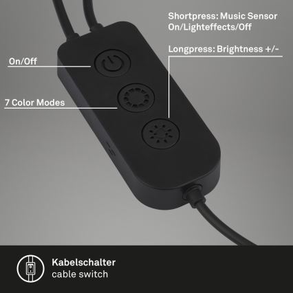 Brilo - ΣΕΤ 2x LED RGBIC Eπιτραπέζιο φωτιστικό  LED/12W/230V 3000-6500K Wi-Fi Tuya