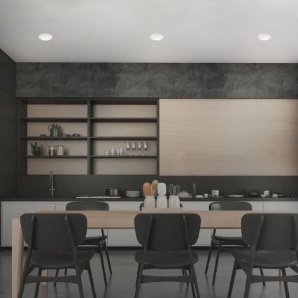 Brilo - ΣΕΤ 3x Χωνευτό φωτιστικό μπάνιου 1xGU10/9W/230V IP23 λευκό