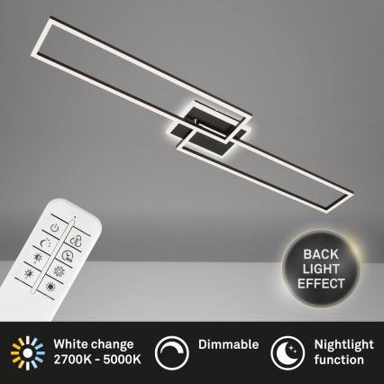 Brilo - Πλαφονιέρα οροφής LED ντιμαριζόμενη FRAME 2xLED/20W/230V 2700-6500K + τηλεχειριστήριο