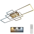 Brilo - Πλαφονιέρα οροφής LED ντιμαριζόμενη FRAME LED/51W/230V 2700-5000K καφέ/χρυσαφί + τηλεχειριστήριο