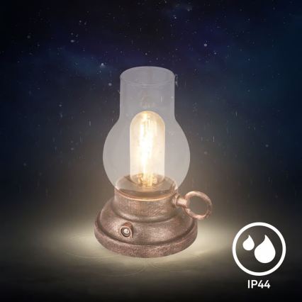 Brilo - LED Ρυθμιζόμενη εξωτερική επαναφορτιζόμενη επιτραπέζια λάμπα KANEA LED/1,5W/5V IP44 1200 mAh μπρονζέ