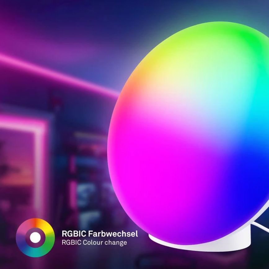 Brilo - LED RGBIC Ρυθμιζόμενο επιτραπέζιο φωτιστικό TARA LED/6W/230V 3000-6500K λευκό + τηλεχειριστήριο