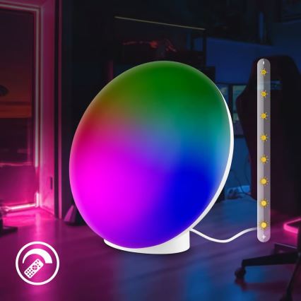 Brilo - LED RGBIC Ρυθμιζόμενο επιτραπέζιο φωτιστικό TARA LED/6W/230V 3000-6500K λευκό + τηλεχειριστήριο