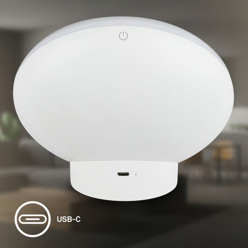 Brilo - LED RGBIC Ρυθμιζόμενο επιτραπέζιο φωτιστικό TARA LED/6W/230V 3000-6500K λευκό + τηλεχειριστήριο