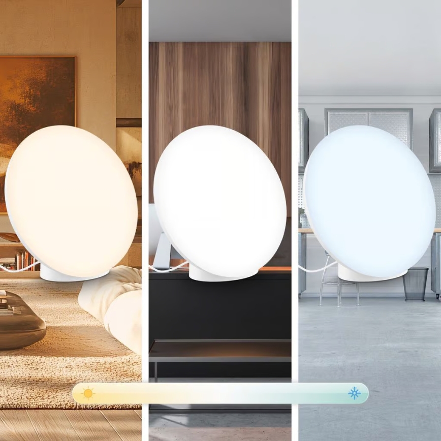 Brilo - LED RGBIC Ρυθμιζόμενο επιτραπέζιο φωτιστικό TARA LED/6W/230V 3000-6500K λευκό + τηλεχειριστήριο