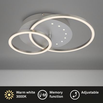 Brilo - Ρυθμιζόμενο φωτιστικό οροφής LED/26W/230V 3000K ματ χρώμιο