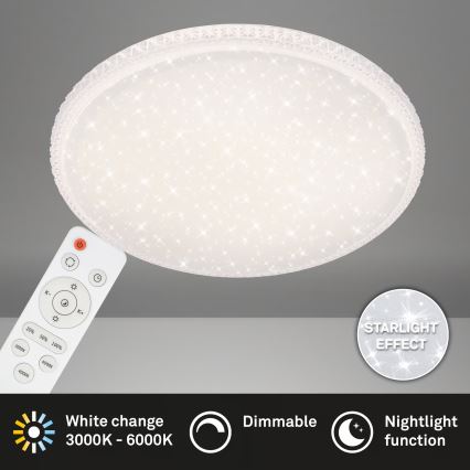 Brilo - Ρυθμιζόμενο φωτιστικό οροφής LED 48W/230V 3000/4000/6500K, διάμ. 60 cm + τηλεχειριστήριο
