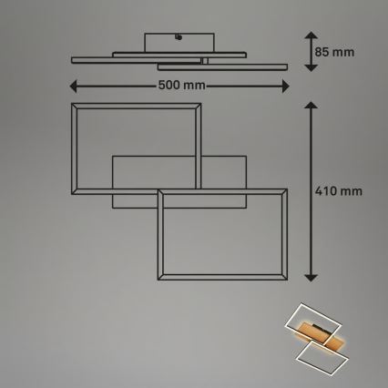 Brilo - Ρυθμιζόμενο φωτιστικό οροφής LED CORNICE LED/30W/230V 3000K