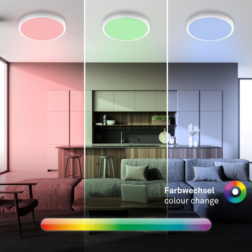 Brilo - LED RGBW ρυθμιζόμενο σε ένταση φωτιστικό οροφής LED/20W/230V 2200-6500K Wi‑Fi Tuya Ø 27 εκ.